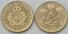 San Marino 20 Lire Commemorative Coin 1987 Montecerveto KM# 205 Uncirculated