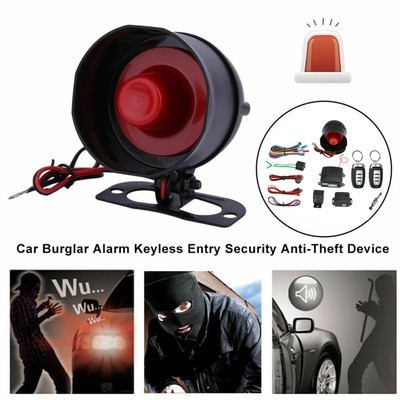 Keyless Entry Car Vehicle Burglar Alarm Protection Security System+2Remotes F1S9