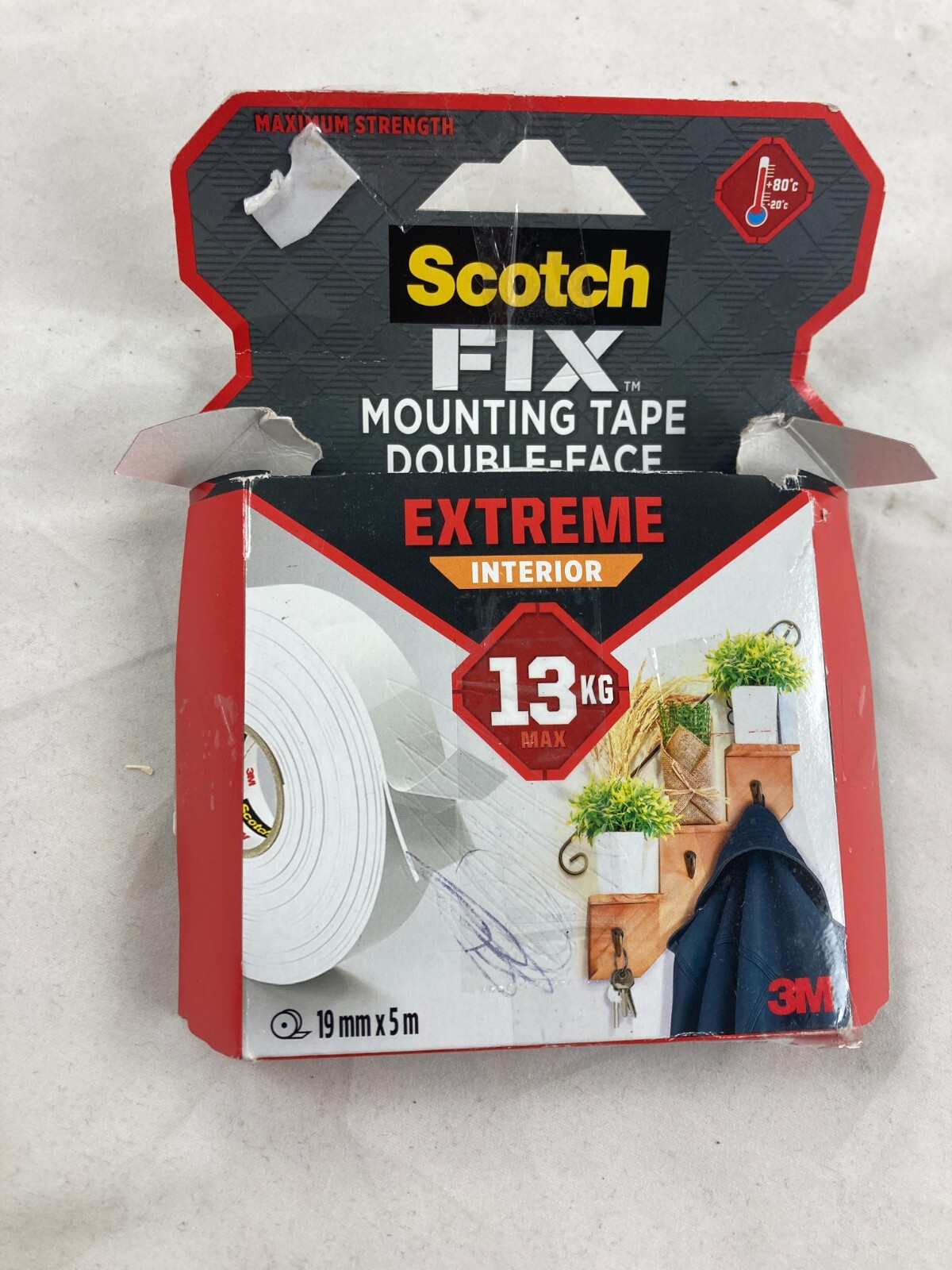 ScotchFix Extreme Exterior Mounting Tape PT11001950P, 19mm x 5m, 1