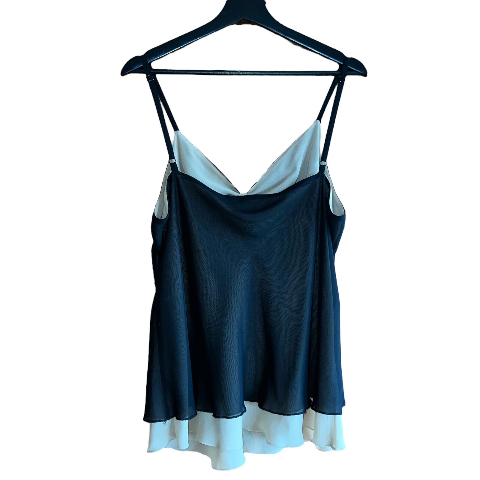 Venezia Sequin Layered Cami Top Party Blouse Black Tan whimsygoth Size 20