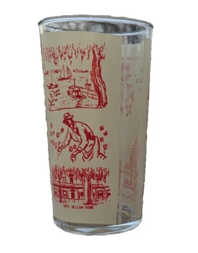 Drinking Glass VINTAGE! Mississippi State Magnolia 4 3/4+ Inch Height mar24 - Picture 3 of 12