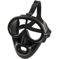 IST M37-R Pegasus Full Face 2-Window Black Rubber Diving Snorkeling Mask