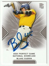 Blake Guerin Signed 2021 Leaf Perfect Game National Showcase Card Auto COA