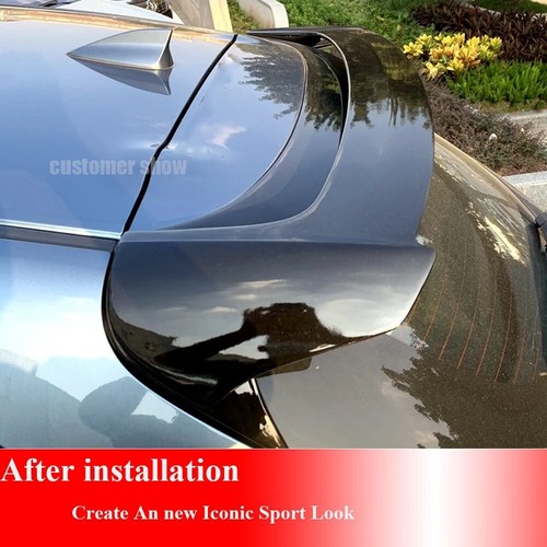 Fits Mazda 3 Axela Sport Hatchback 14-17 Gloss Black Rear Roof Spoiler Lip Wing - Picture 3 of 14