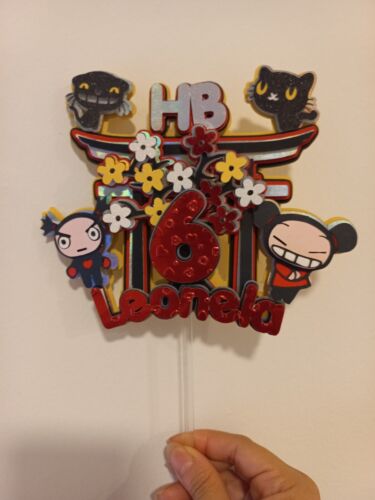 Personalized and Holographic Pucca an her friends Cake Topper - Picture 5 of 6