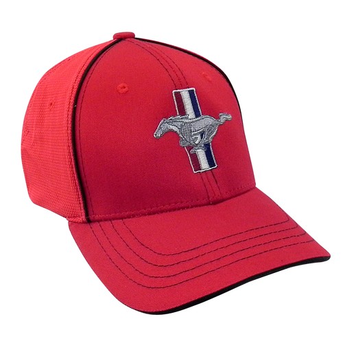 Ford Mustang Red Flex Fit Baseball Cap - 第 1/3 張圖片