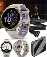 Garmin Forerunner 970 GPS Running Smartwatch Gray w/ HRM 600 S & Power Bank