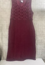 Vintage Bobbie Brooks Jumper Dress Women's XL Purple Plaid Corduroy Midi Maxi