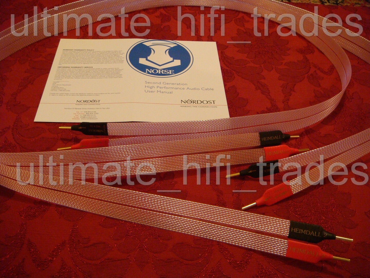 Nordost Heimdall 2 (Norse 2) 2m long Speaker cables eBay