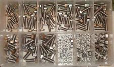 Stainless Steel Nut & Bolt Assortment Kit – Hex Head Bolts & Nuts (160 Pcs)