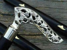 Antique Style Brass Handle Victorian Wooden Cane Walking Stick Fold Gift Replica