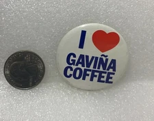 I Love Gavina Coffee Pin