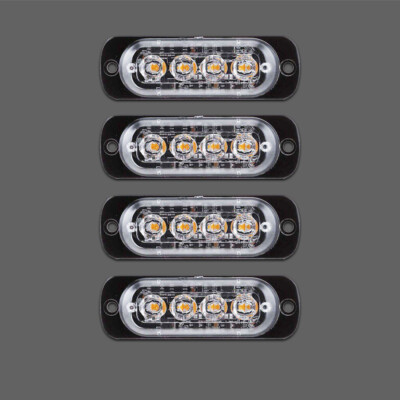 4x4LED Car Side Marker Strobe Flash Warning Lights Truck Trailer Work Lights