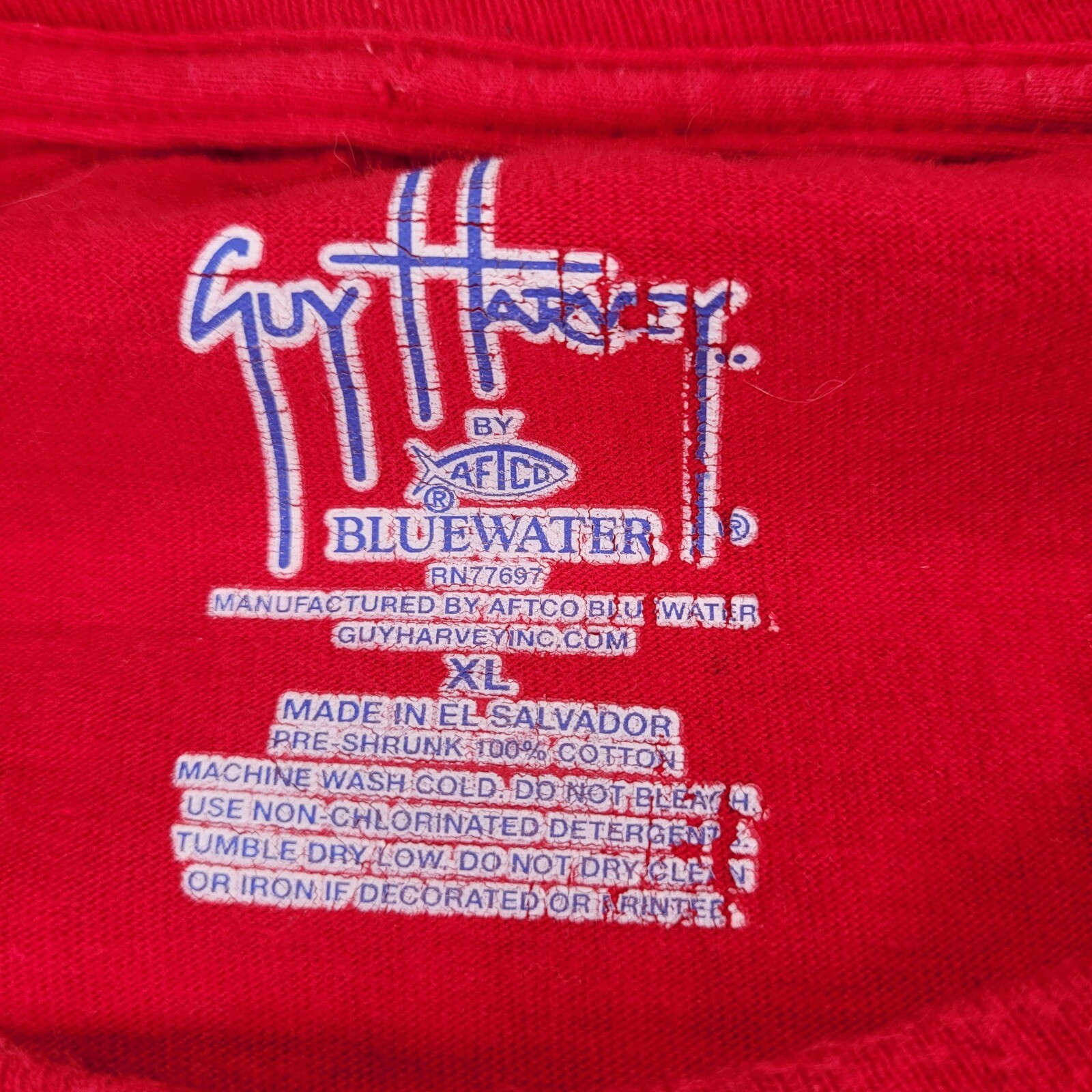 Guy Harvey Bluewater USMC Marine Semper Fidelis  T-Shirt Pocket Logo Graphic XL