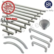 Swiss Kelly Hardware Satin Nickel Kitchen Cabinet Handles Drawer Pulls