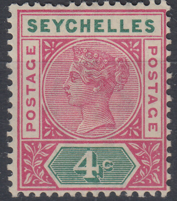 SEYCHELLES 1890-92 4 C. DIE I N.2 G.O MLH* HIGH QUALITY