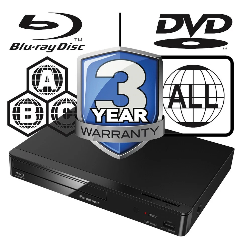 Panasonic Blu-ray Player DMP-BD84 All Zone Code Free MultiRegion DMP-BD84EB-K - Bild 4 von 4