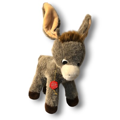 Vintage Hermann Donkey 1970s W Germany Red Tag Wired Ears Neck Chain Soft 18''
