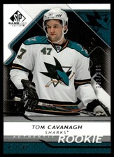 2008-09 SP Game Used Tom Cavanagh Rookie 332/999 San Jose Sharks #188