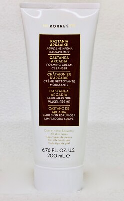 1 Korres CASTANEA ARCADIA Foaming Cream Cleaner All Skin Types 6.76 fl oz Tube