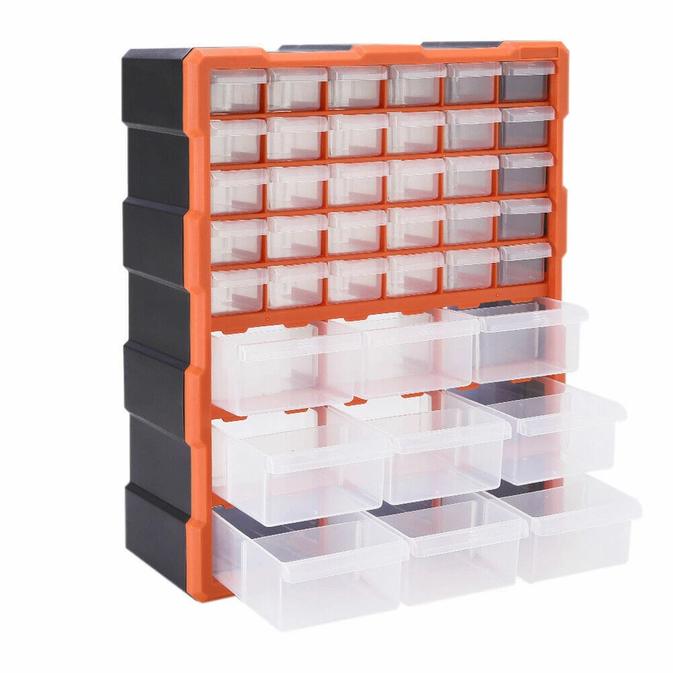 39 Fächer Sortimentskasten Werkstatt Sortierbox Sortierkasten Kleinteilemagazine - Bild 3 von 4