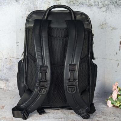 TUMI ALPHA3 brief-pack Backpack ALL Leather Black