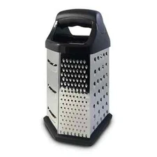 UniqueWare 6 Side Stainless Steel Grater Top Handle Zester Slicer (2 Colors)