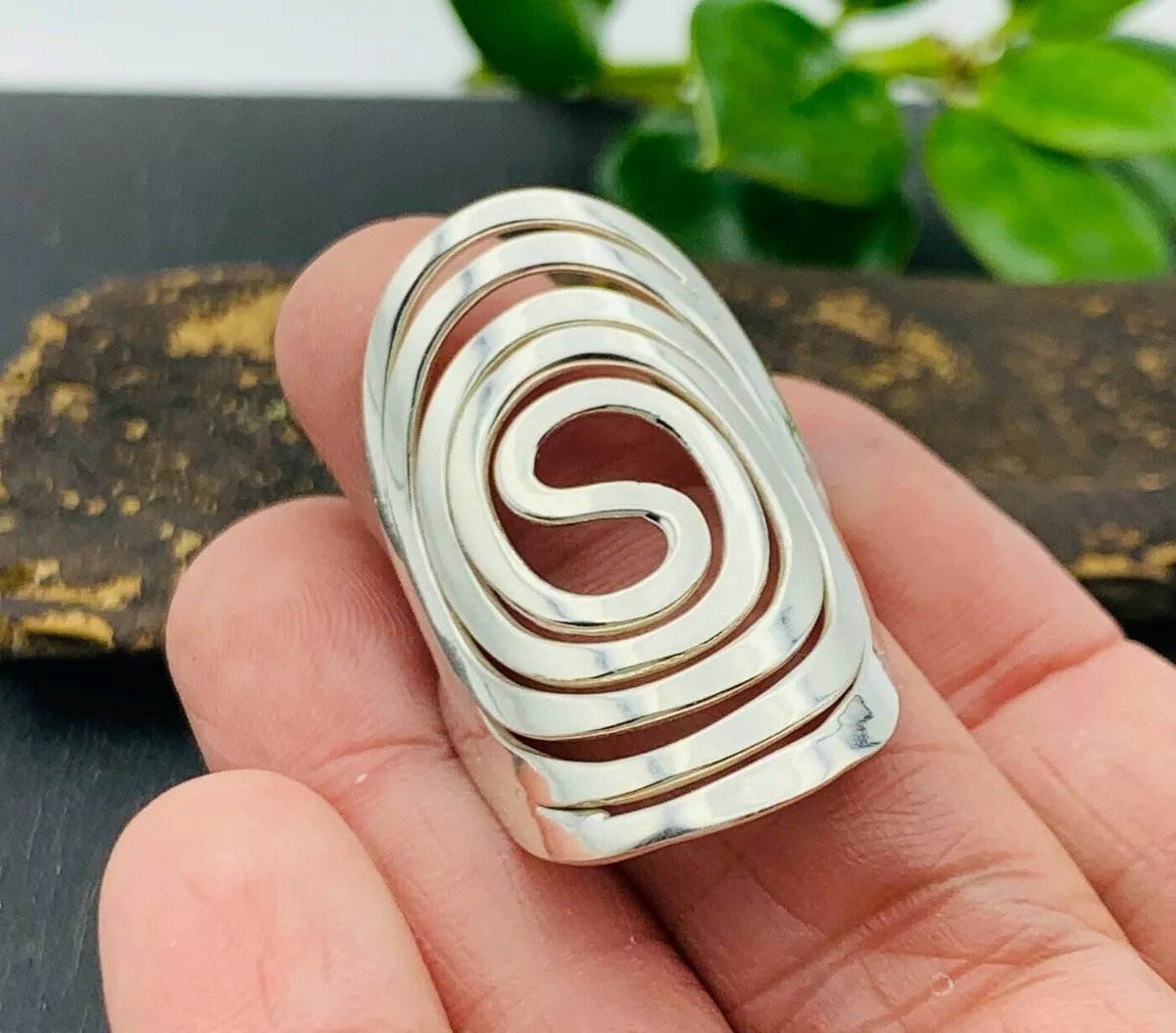 Big Taxco Mexico Mexican 925 Sterling Silver Ring 6 1 2 6.75 6.5