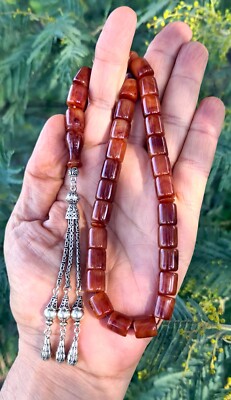 Sweden Amber Bakelite  Prayer Worry Beads Subha Tasbeh  تسبيح Masbaha مسبحة