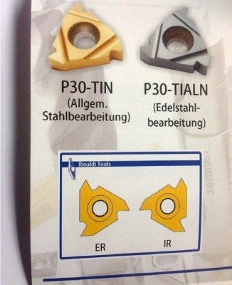 5 x thread cutting inserts 60° or 55° external or internal/new with invoice!