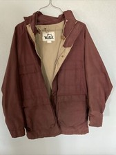1960  Vtg Woolrich Field Jacket Coat Hooded 4 Pocket Chore Jacket Made In USA