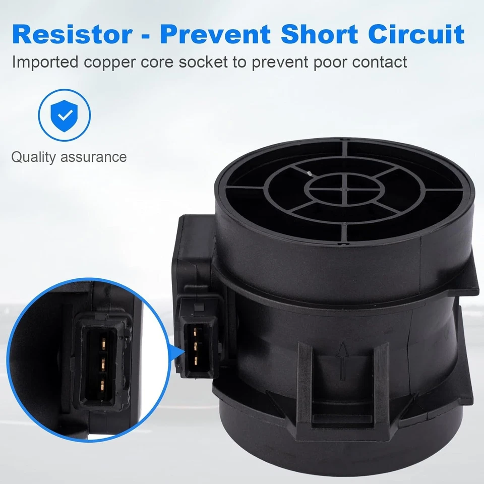 Sensor de flujo de aire másico medidor [3 pines] compatible con BMW 323i 1999-2000, 325i 200 Foto 4 de 4