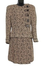 Giorgio Armani Black Label Vintage Women's Silk Skirt Suit Size 40 US 4