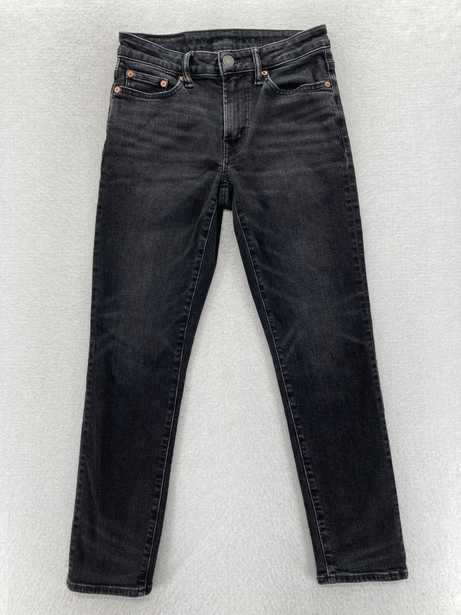American Eagle Jeans Mens 26x26 Slim Fit Straight Leg Black