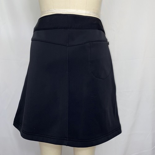 Athleta fleece lined black mini skirt 12 a line Adjustable Waist 16” L, 34”W - Picture 3 of 7