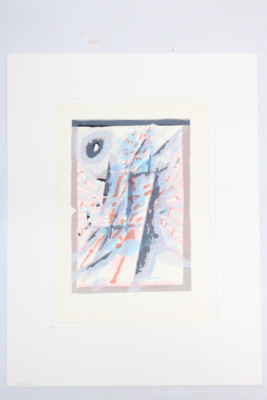 Gerhard Wendland Original Graphic Composition Gouache 1977