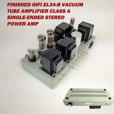 Finished HiFi EL34-B Vacuum Tube Amplifier Class A Single ended Stereo Power AMP