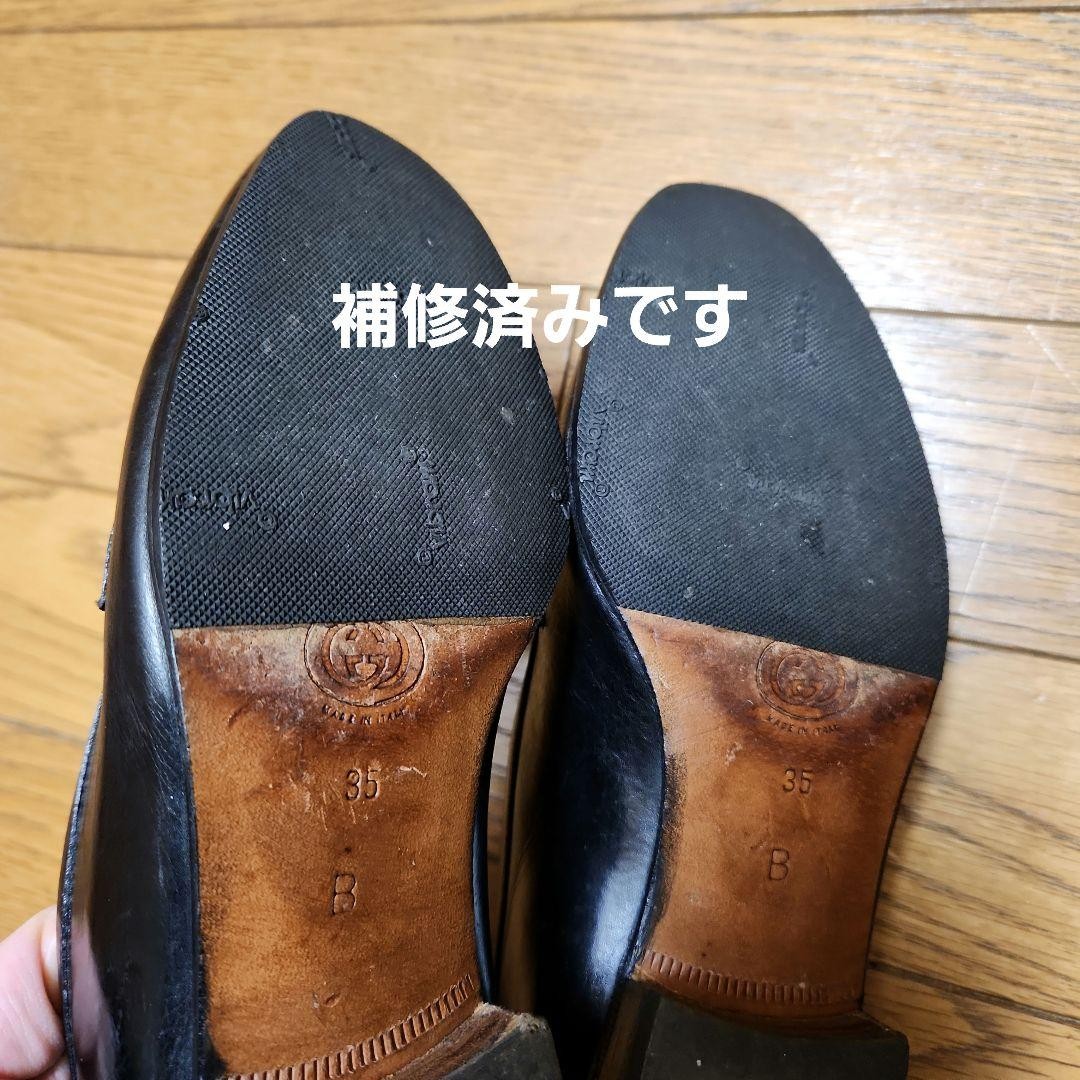 GUCCI Women's Loafers Leather Black Size:35/JP:22 From Japan 147847K Authentic thumbnail 5