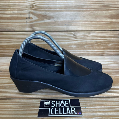 #ad The Flexx Womens 8 EUR 39 Night Hawk Classic Pump Heel Black Leather Slip On Low $16.00