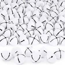 Jingle Bells for Crafts,1 Inch Large Bulk, 50 Pcs White
