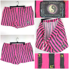 Vtg T C Surf Designs Pro Series Mens 42 in Waist Pink Hawaii Ying Yang Shorts