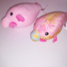 Set of 2 Fiesta Snugglies Blob Fish Pink Stuffed Animal Plush Kids Toys Pretend