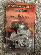 Battletech 20-243 Stygian Strike Tank (2) Iron Wind Metals Mechwarrior NiB