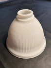 Vintage Stiffel Ribbed White Milk Glass Lamp Shade 2-1/4” Fitter on Top.      20