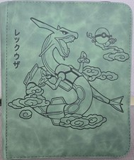 Pokemon Rayquaza 2x2 Green Top Loader Binder 112 Cards