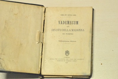 VADEMECUM DEL DEVOTE DELLA MADONNA DI POMPEI - Bartolo Longo - 1930