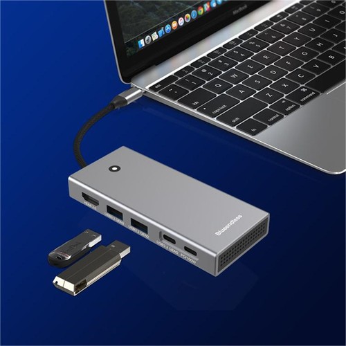 M2 Dual-Protocol Hard Drive Enclosure Type-c Docking Station USB Hub For Laptop - Photo 5/6