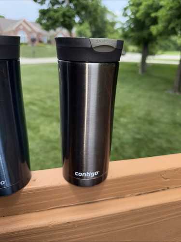 4 - Contigo Travel Mug Druckknopfverschluss Metall heiß oder kalt 16 Oz. - Bild 5 von 9