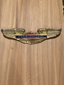 Vintage Harley Davidson Wing Bar & Shield Jacket Pin