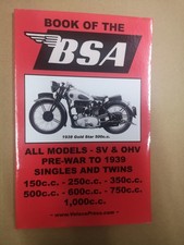 BSA MODELS PRE WAR TO 1939  SV  & OHV SINGLES AND TWINS